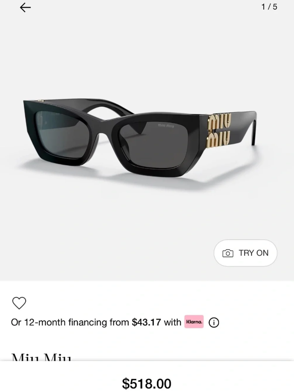 New miu miu sunglasses